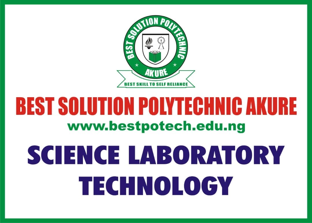 Department of Science Laboratory Technology sign
